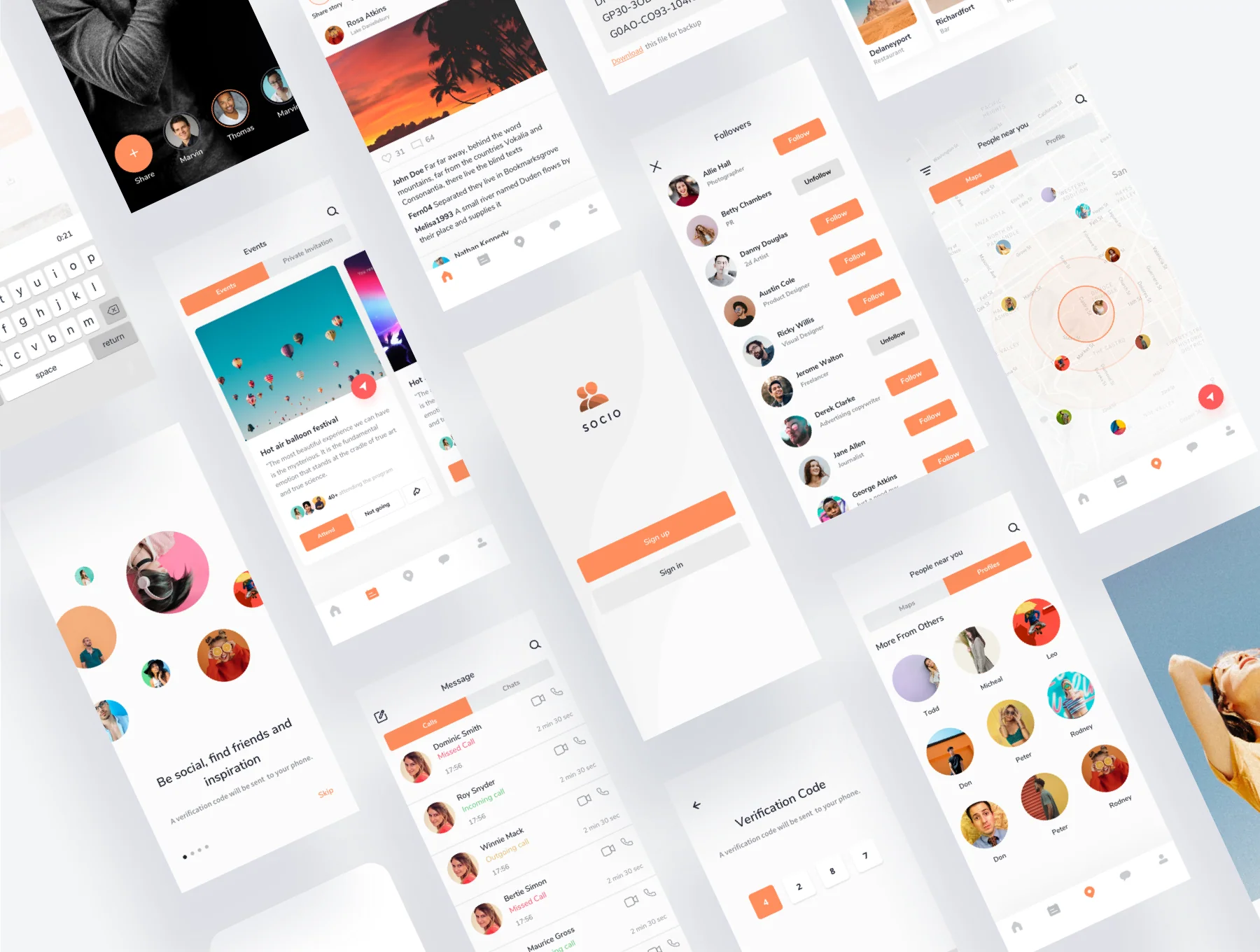Socio IOS app ui kit 6