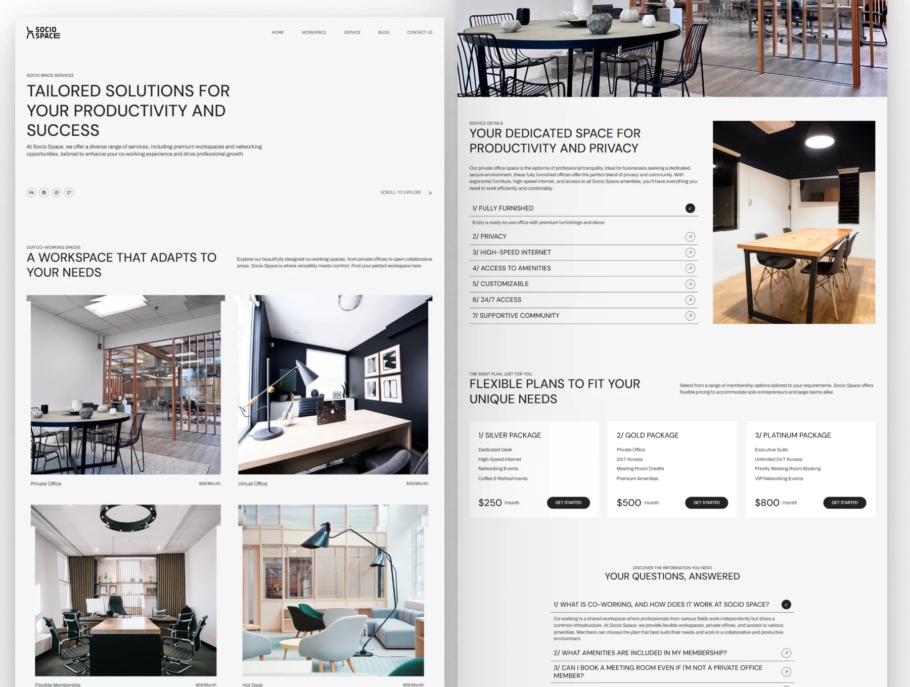 Socio Space - Framer Template for Co-working Space Service 2