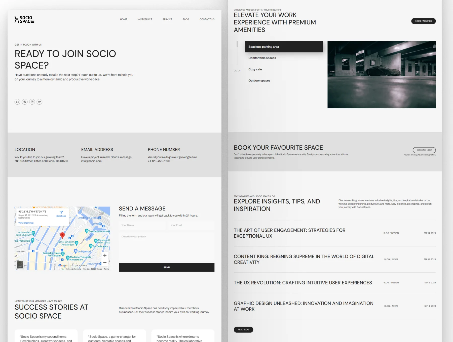 Socio Space - Framer Template for Co-working Space Service 4