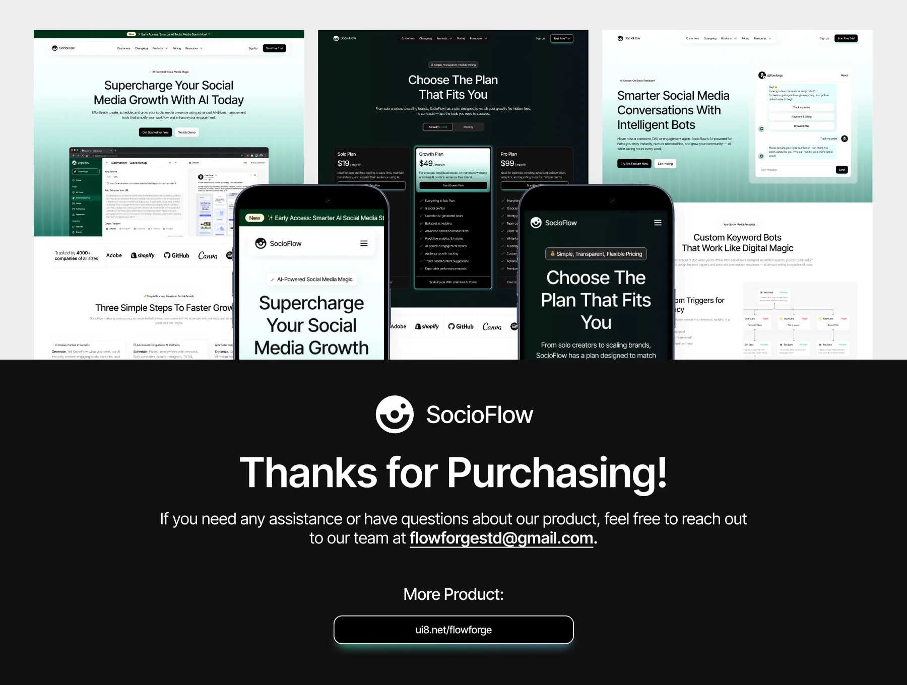 SocioFlow - Social Media Management Website UI Kit 8