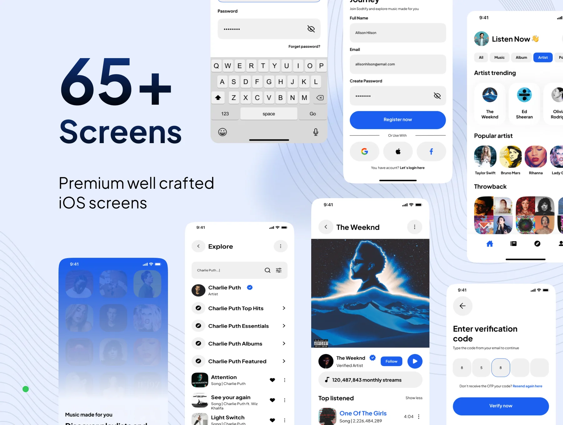 Sodtify – Music Streaming Player App UI Kit 2