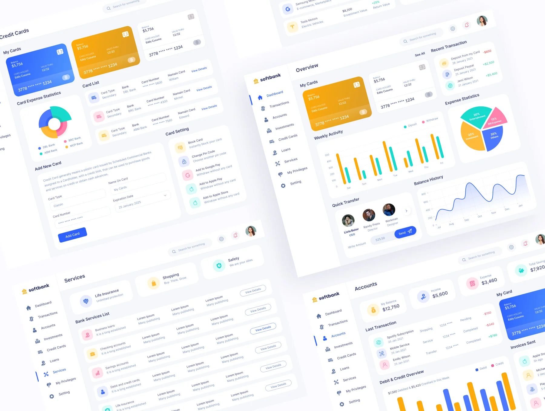 Soft Bank - Banking And Finance Dashboard (Design + Code) 3