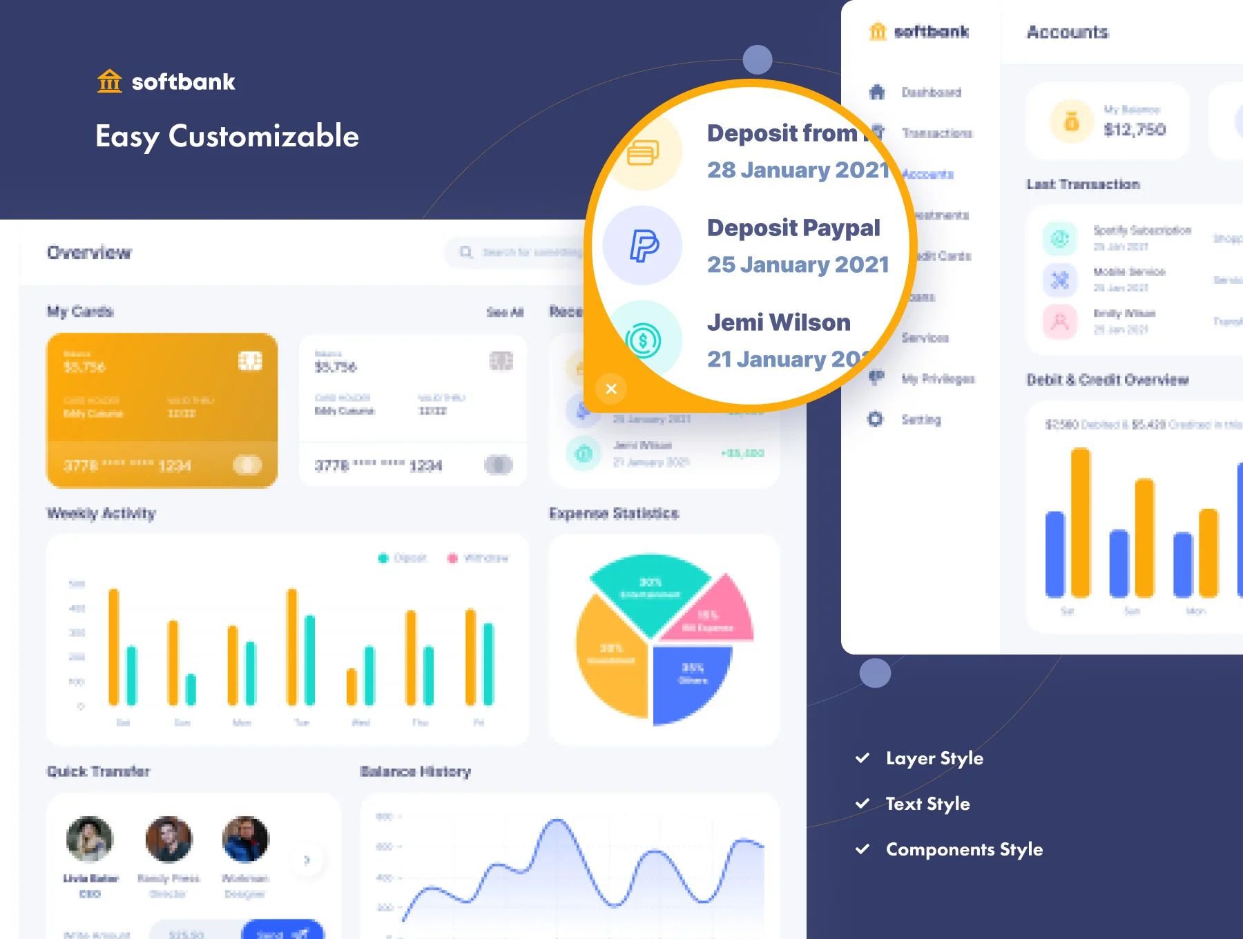 Soft Bank - Banking And Finance Dashboard 2