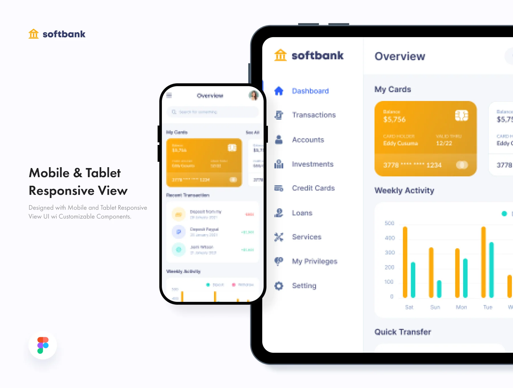 Soft Bank - Banking And Finance Dashboard 6