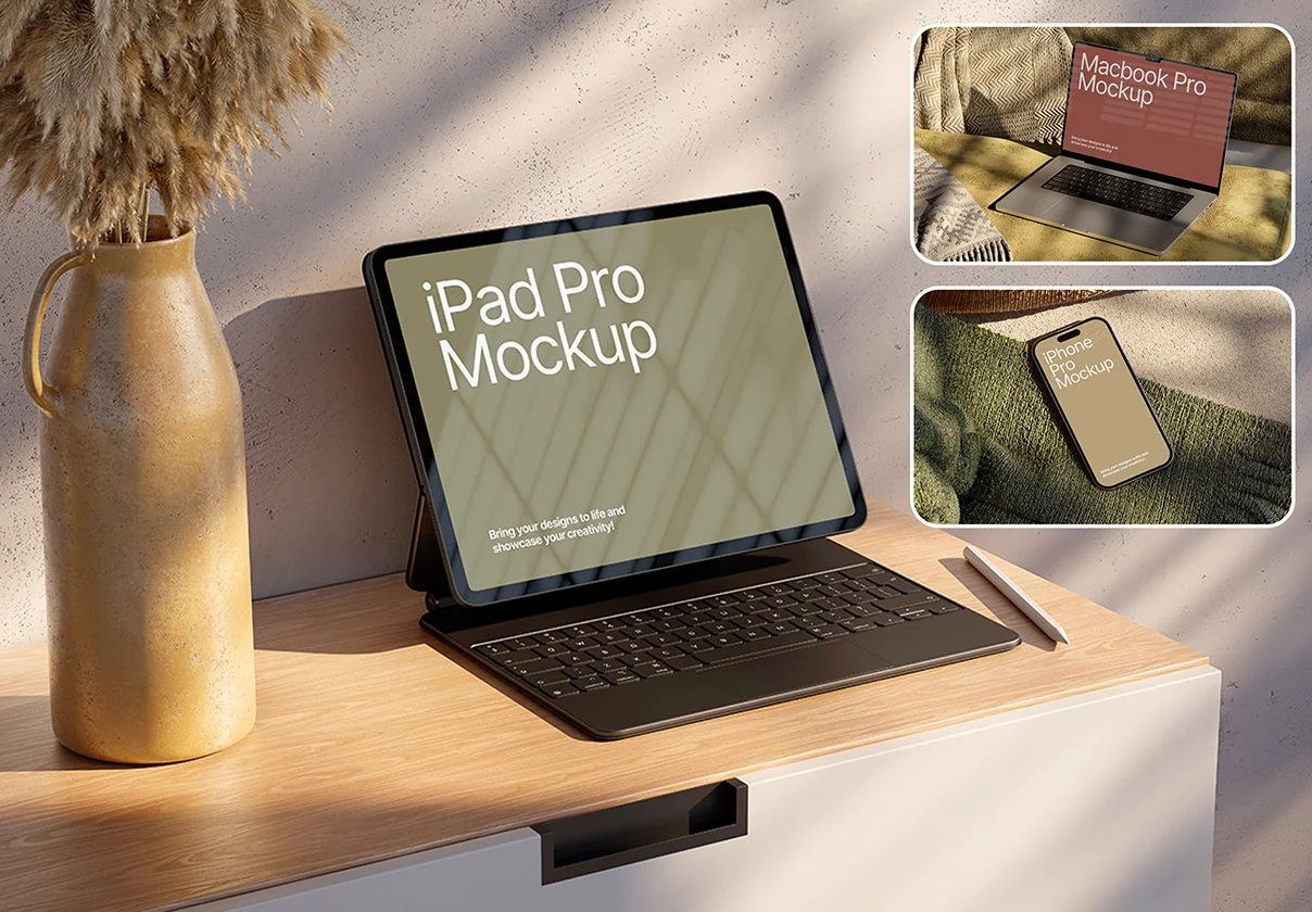 Soft Light Tech Display Mockups