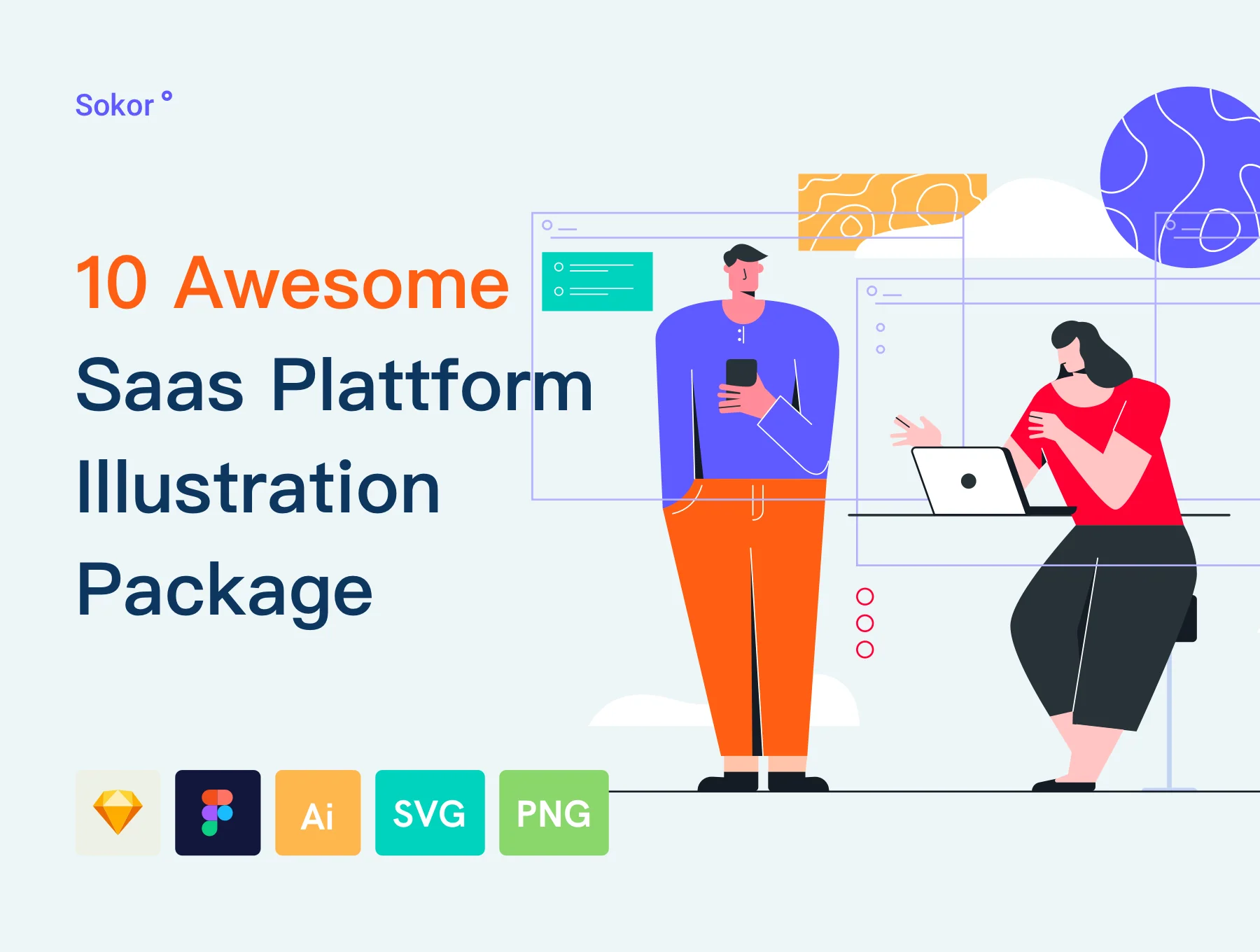 Sokor: SaaS Platform Illustration Pack