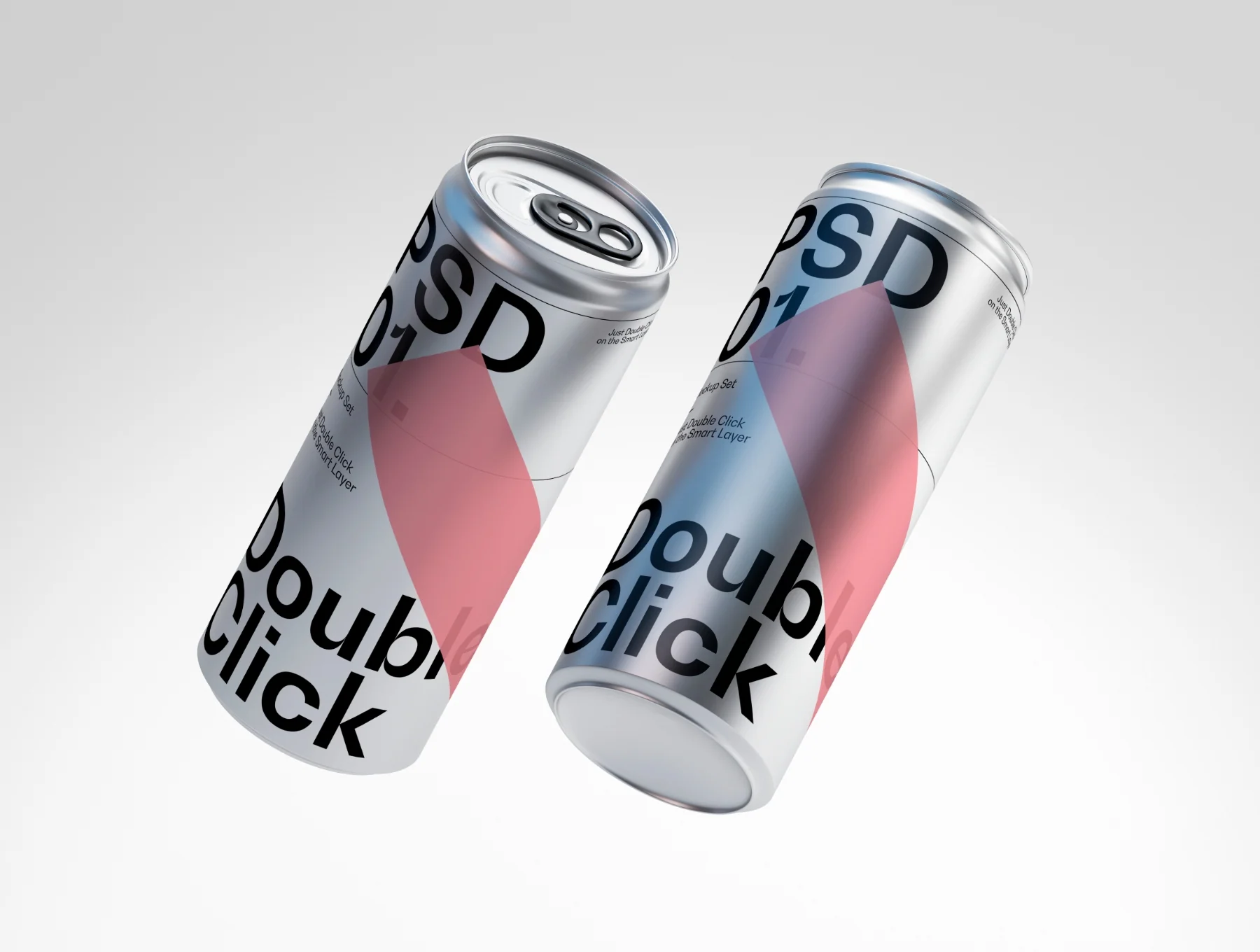 Metallic Soda Can Mockup Set 3