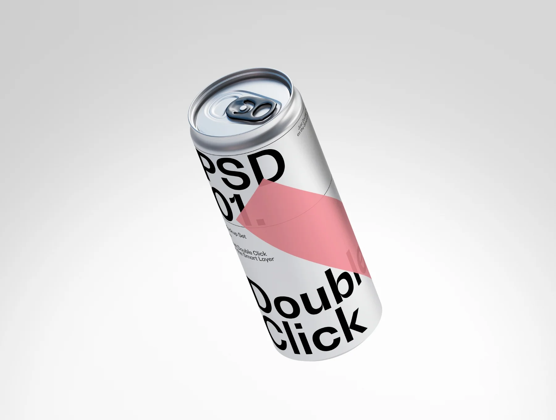 Metallic Soda Can Mockup Set 4