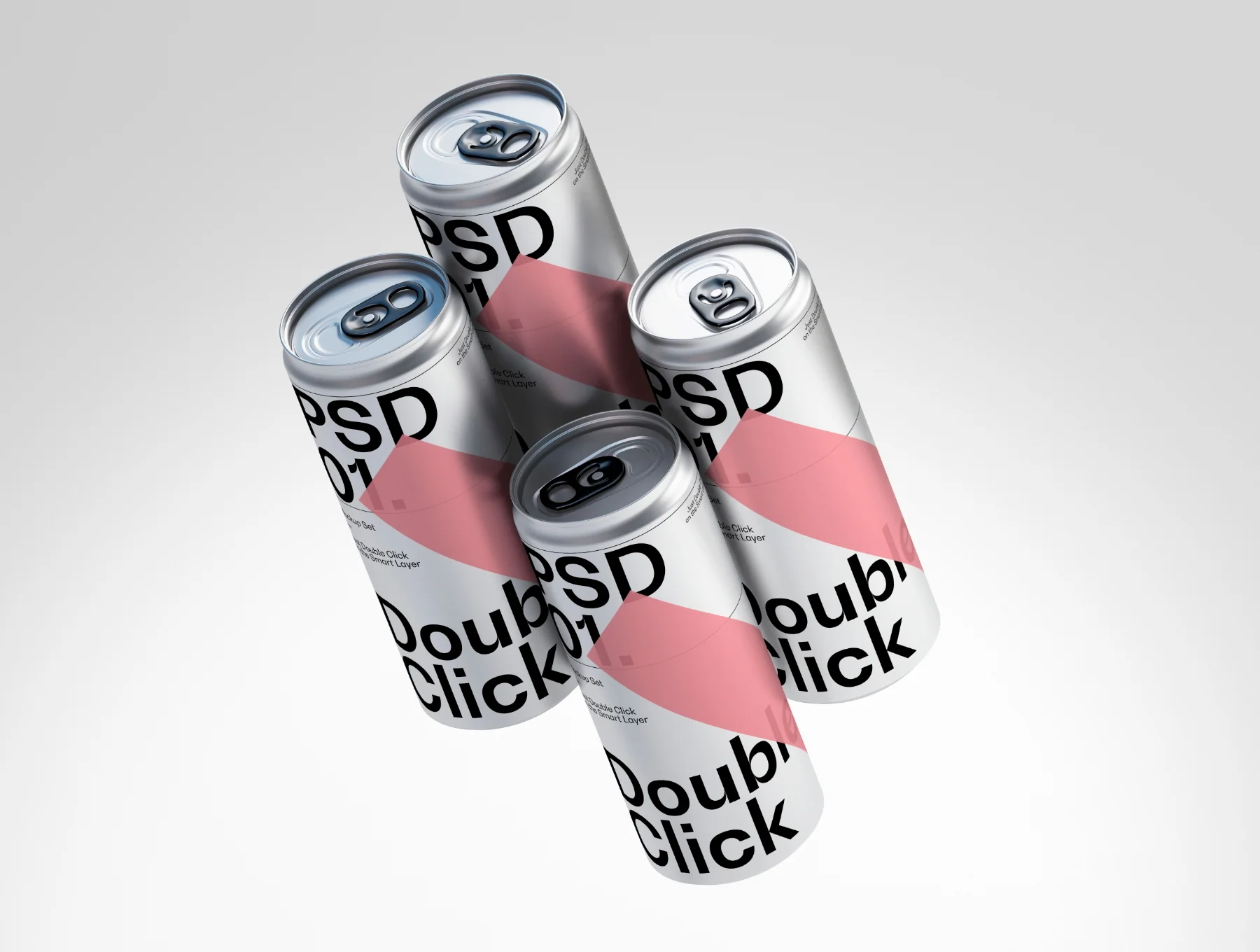 Metallic Soda Can Mockup Set 5