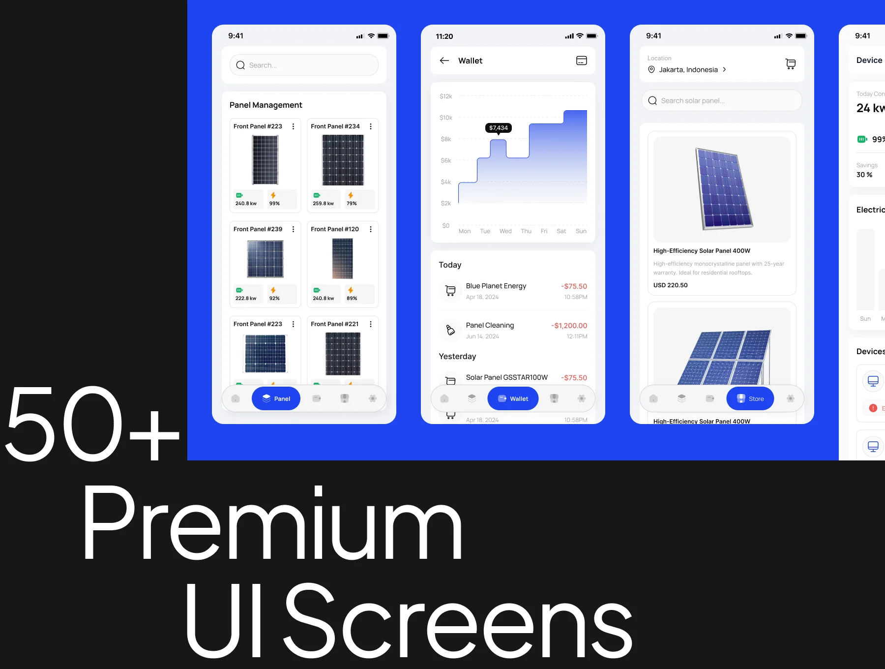 Solar Panel App UI Kit 6