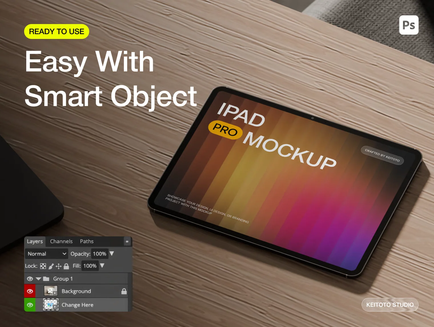 Solara iPad Pro Mockup Premium Workspace PSD Collection 3