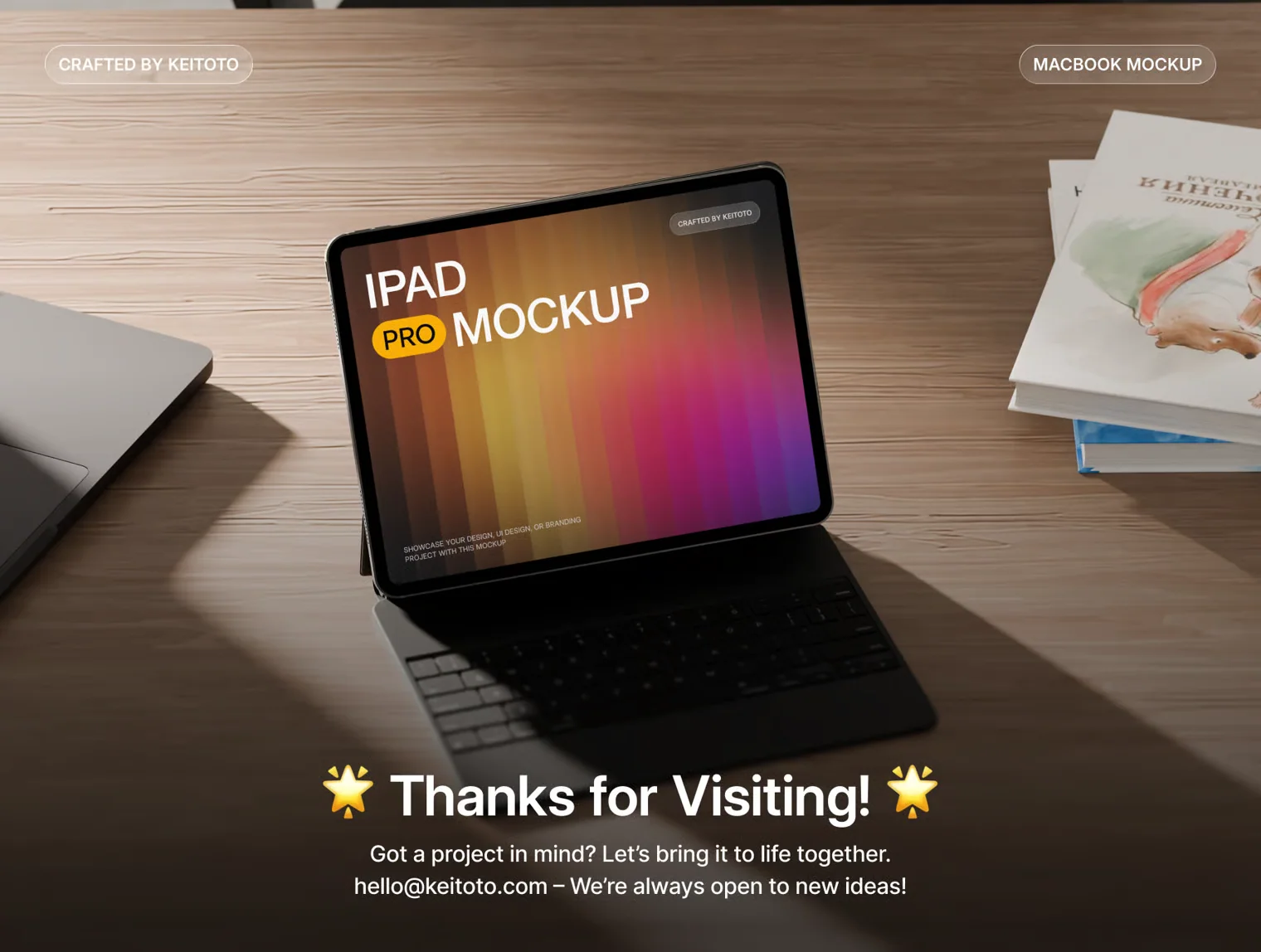 Solara iPad Pro Mockup Premium Workspace PSD Collection 4