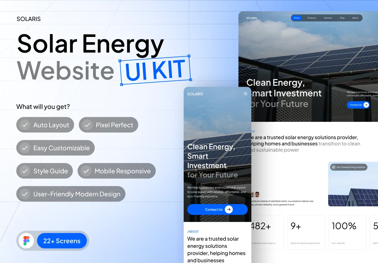 Solaris - Solar Energy Website UI Kit