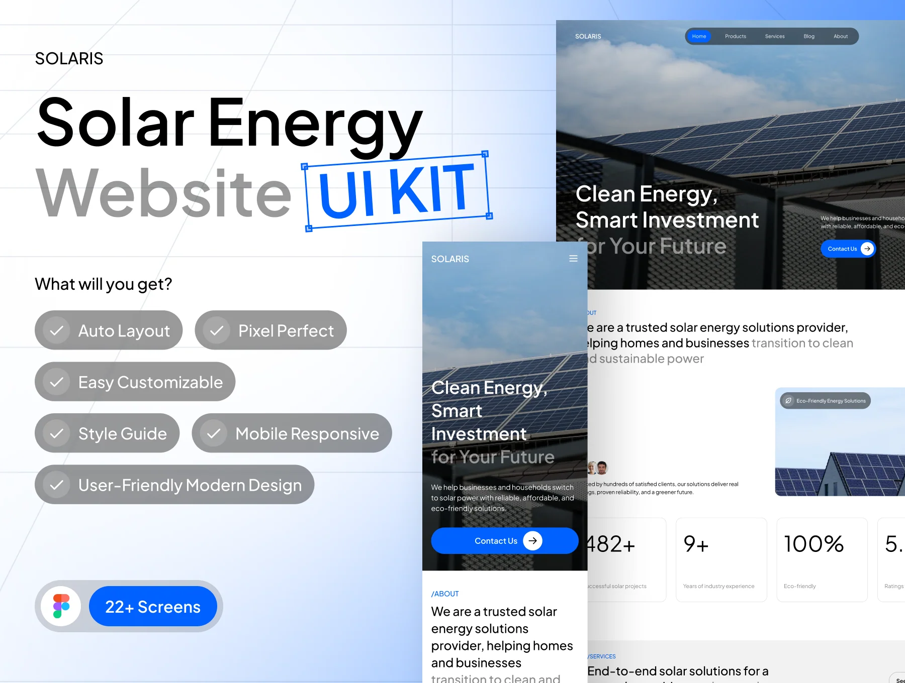 Solaris - Solar Energy Website UI Kit
