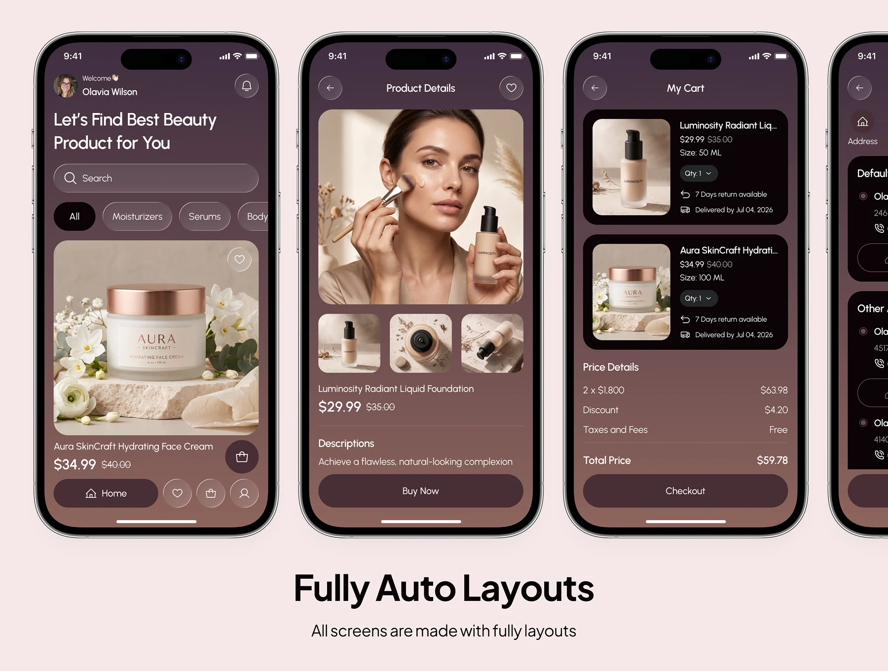 Solea - Beauty Care Ecommerce App UI Kit 3