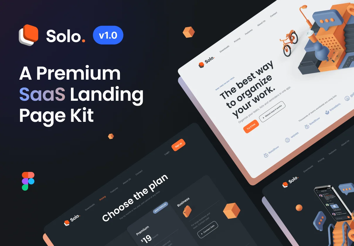 Solo: SaaS landing page kit