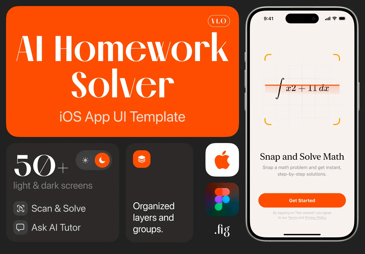 SolveAI: AI Homework iOS UI Kit
