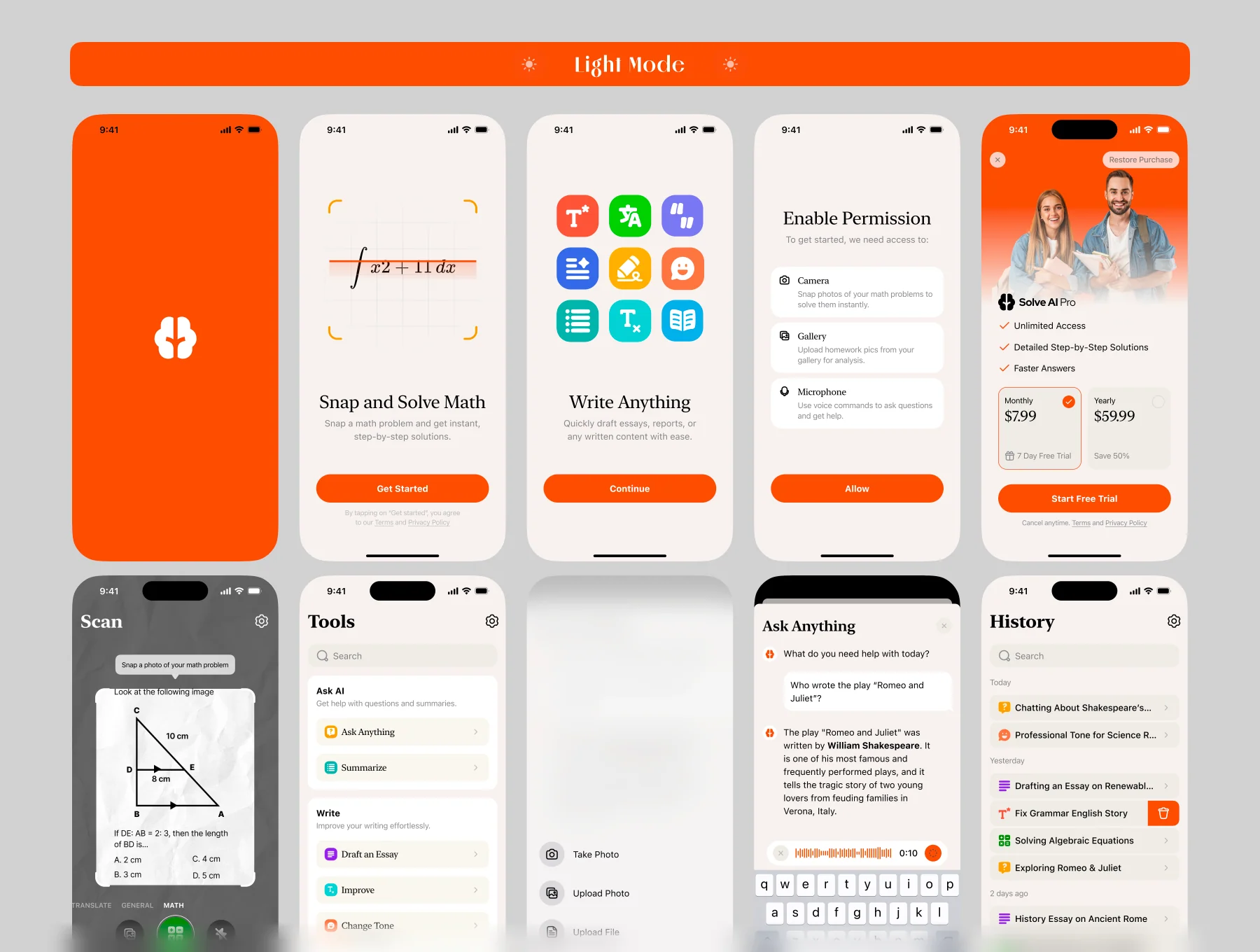 SolveAI: AI Homework iOS UI Kit 3