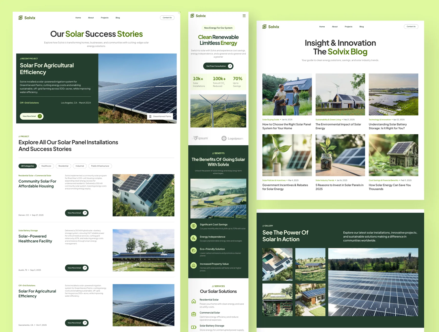 Solvix - Solar Panel Technology Website Framer Template 2
