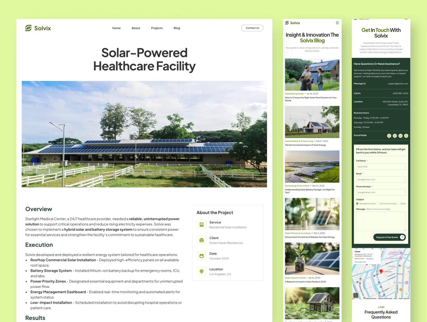 Solvix - Solar Panel Technology Website Framer Template 4