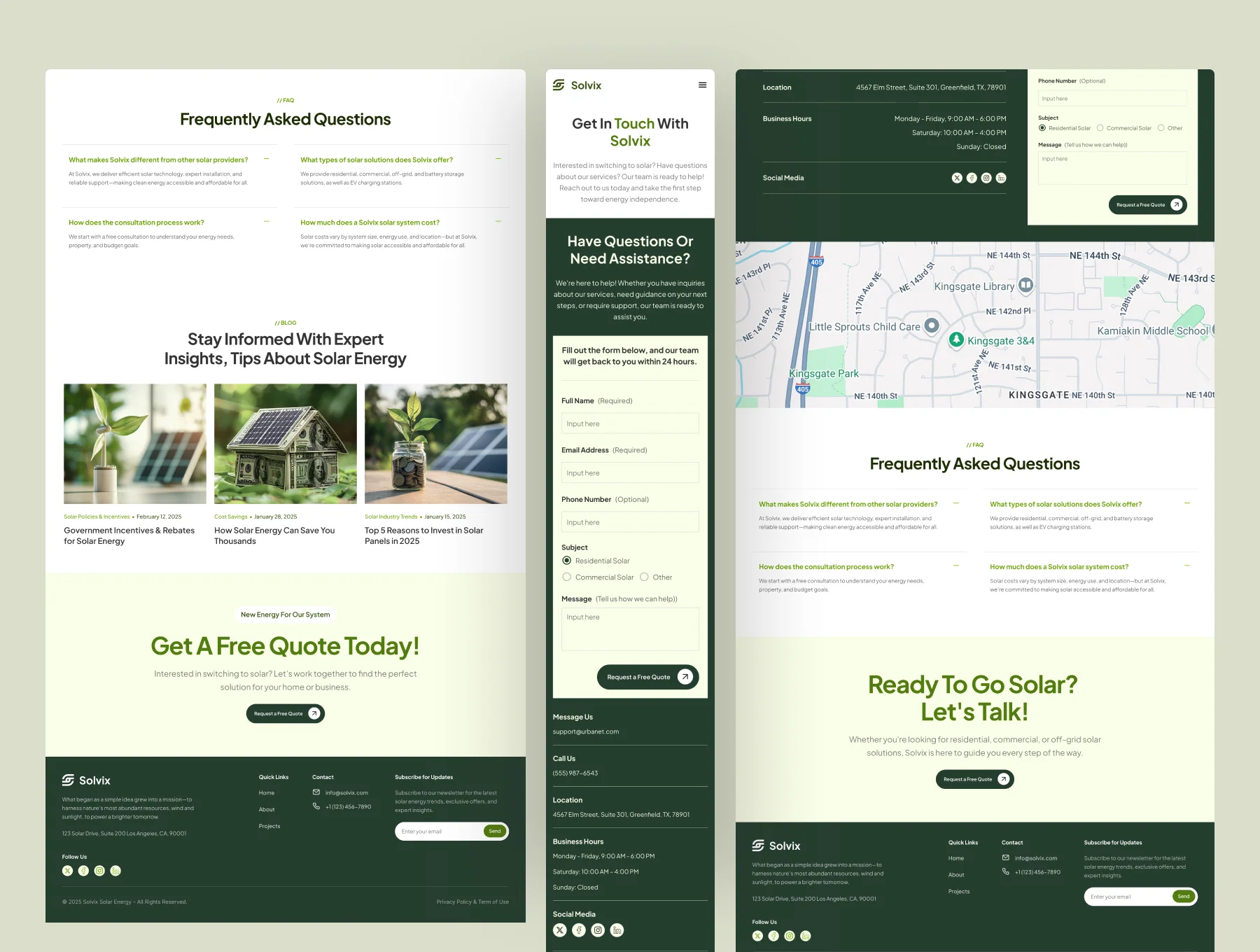 Solvix - Solar Panel Website