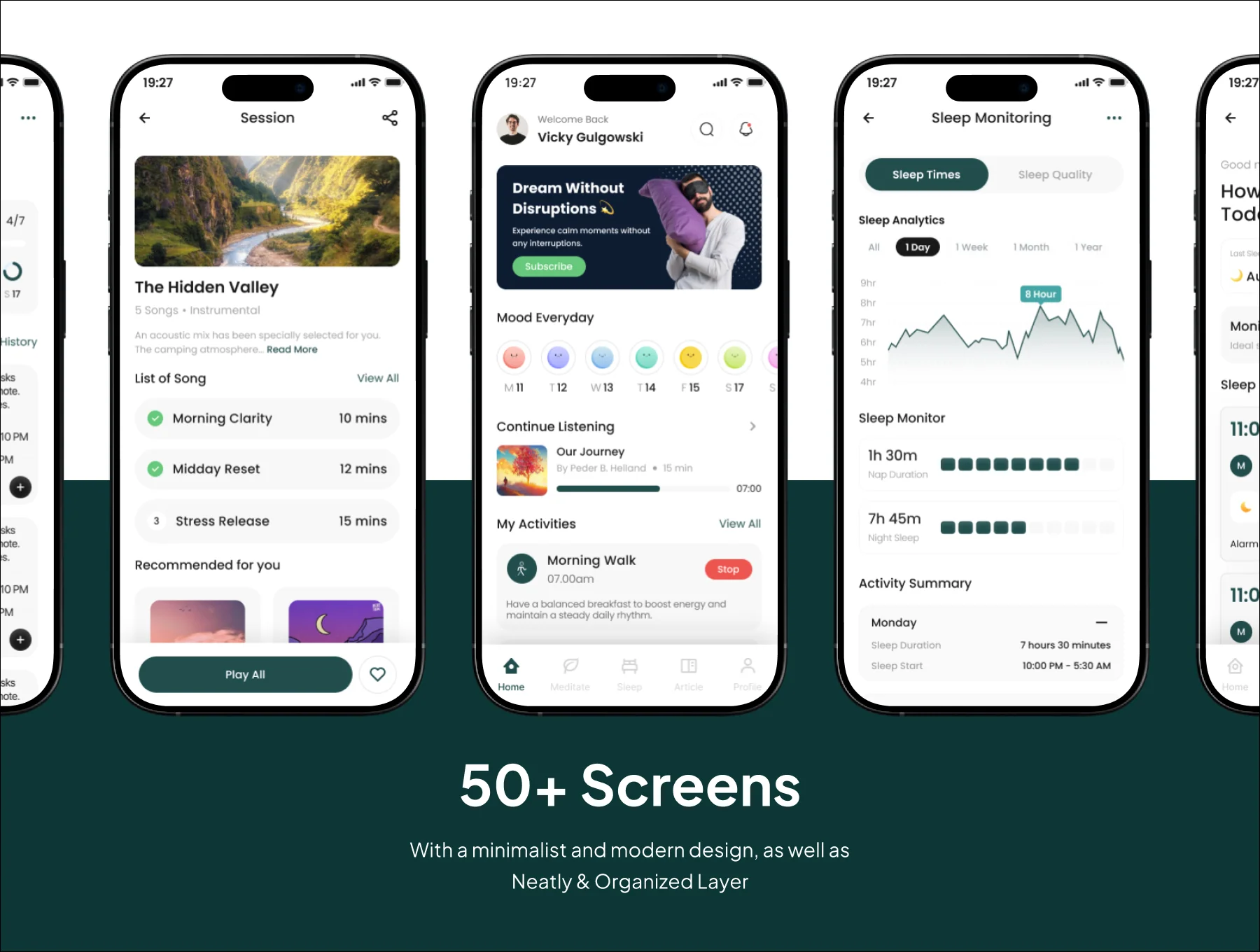 Somnia - Sleep and Activity Premium UI KIts App 4