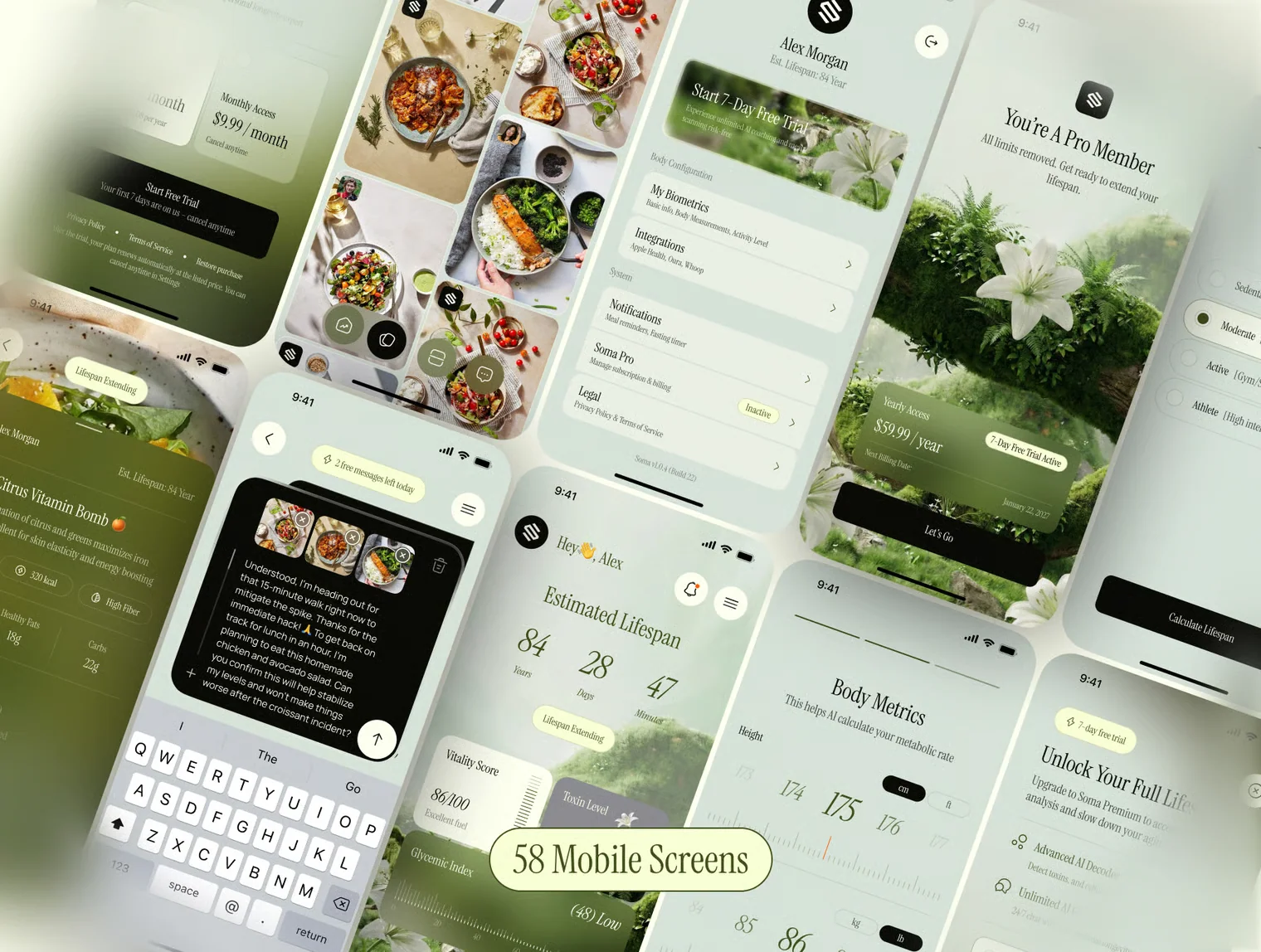 Sona AI —  Nutrition & Longevity Mobile UI Kit 2