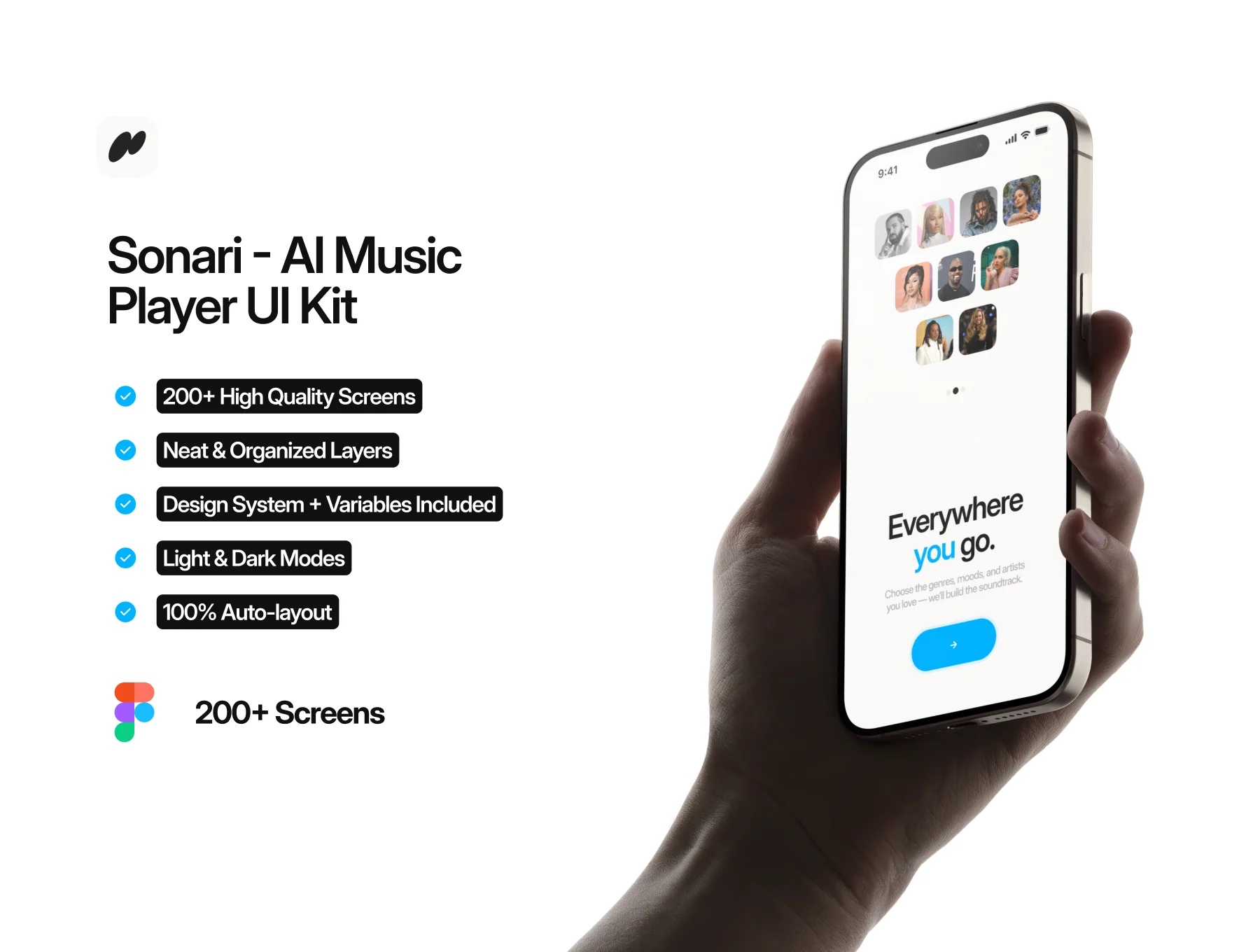 Sonari - AI Music Player UI Kit