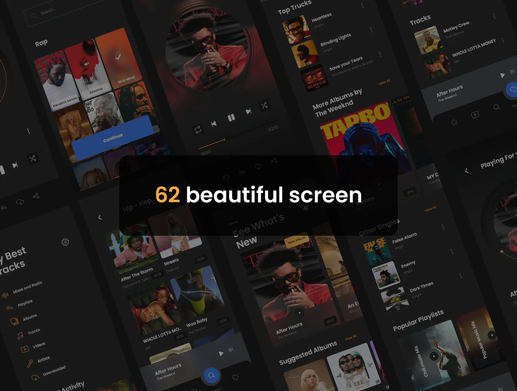 Songs, Playlists and Video Application - UI Kit BOOSTY 2