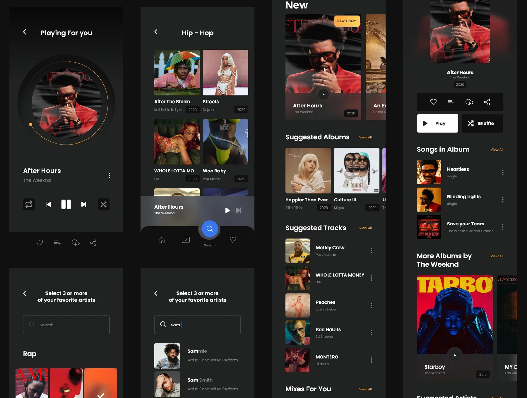 Songs, Playlists and Video Application - UI Kit BOOSTY 5