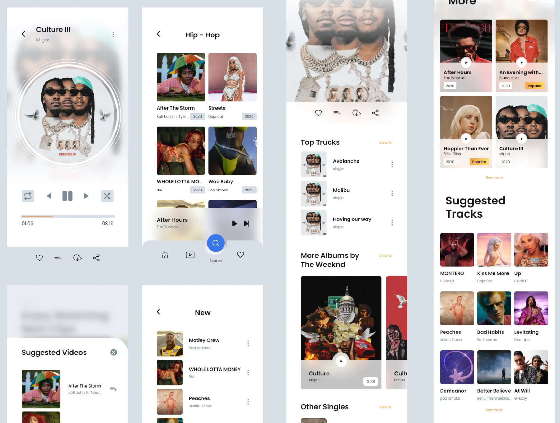 Songs, Playlists and Video Application - UI Kit BOOSTY 6