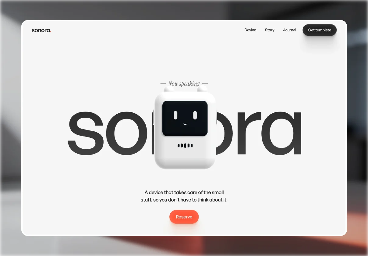 Sonora — AI Device & Hardware Startup Template