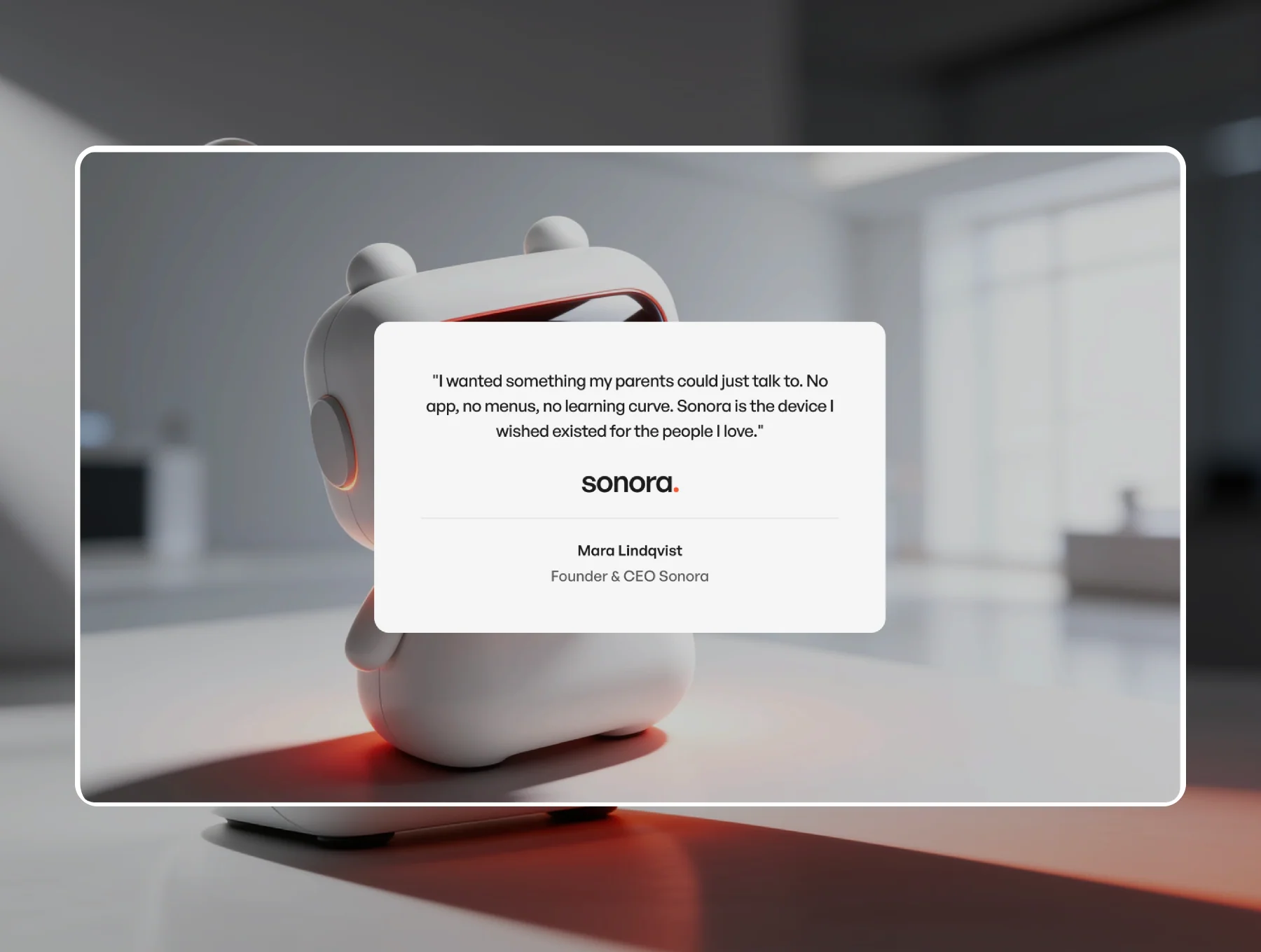 Sonora — AI Device & Hardware Startup Template 7