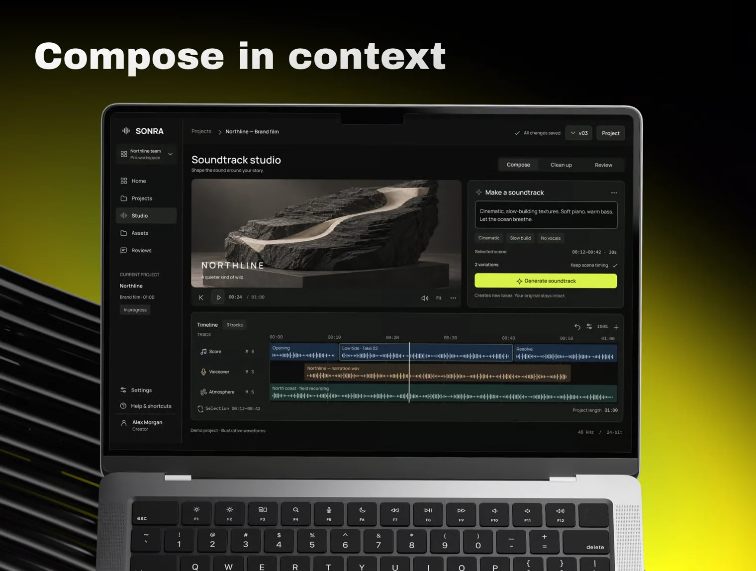 SONRA — AI Sound Studio UI Kit 2
