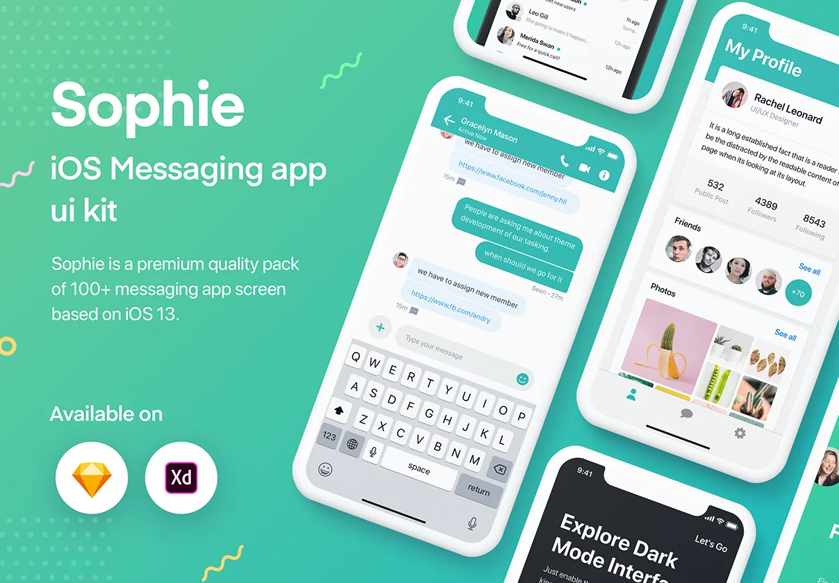 Sophie Messaging app ui kit
