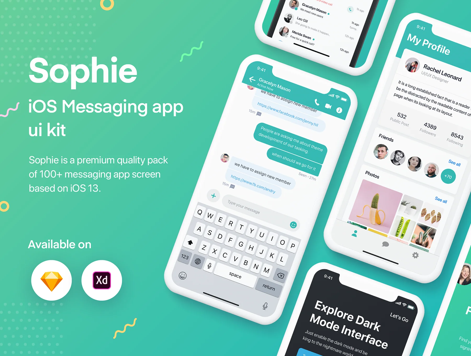 Sophie Messaging app ui kit
