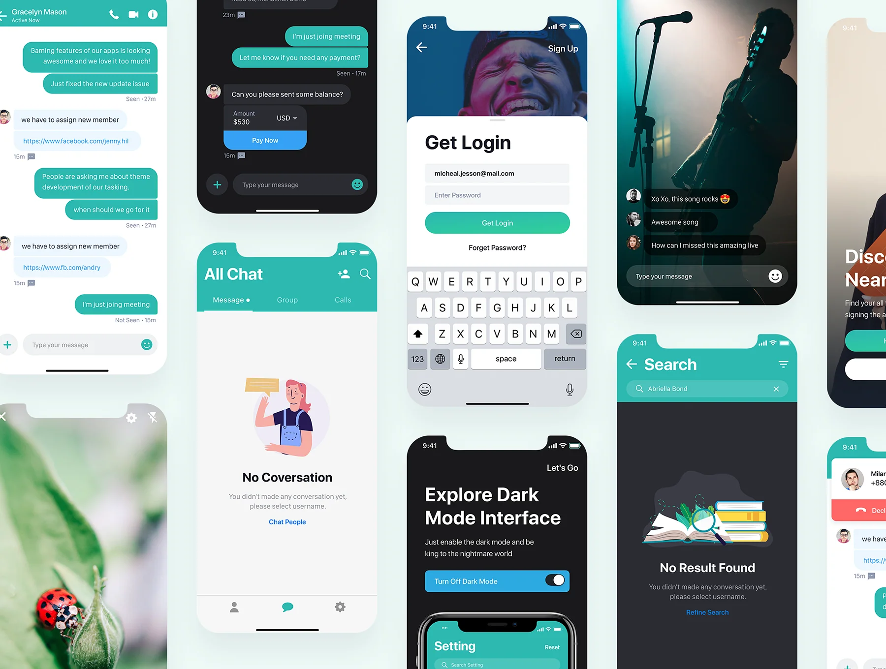 Sophie Messaging app ui kit 5