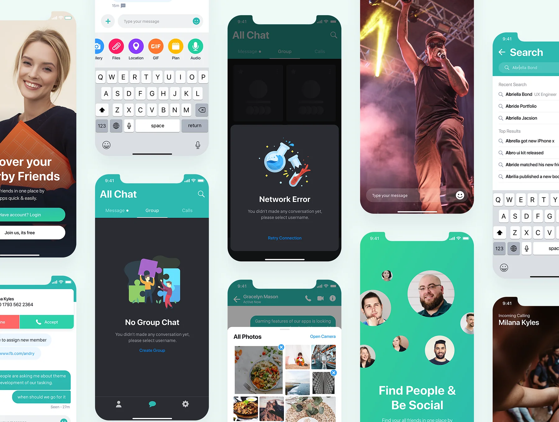 Sophie Messaging app ui kit 6