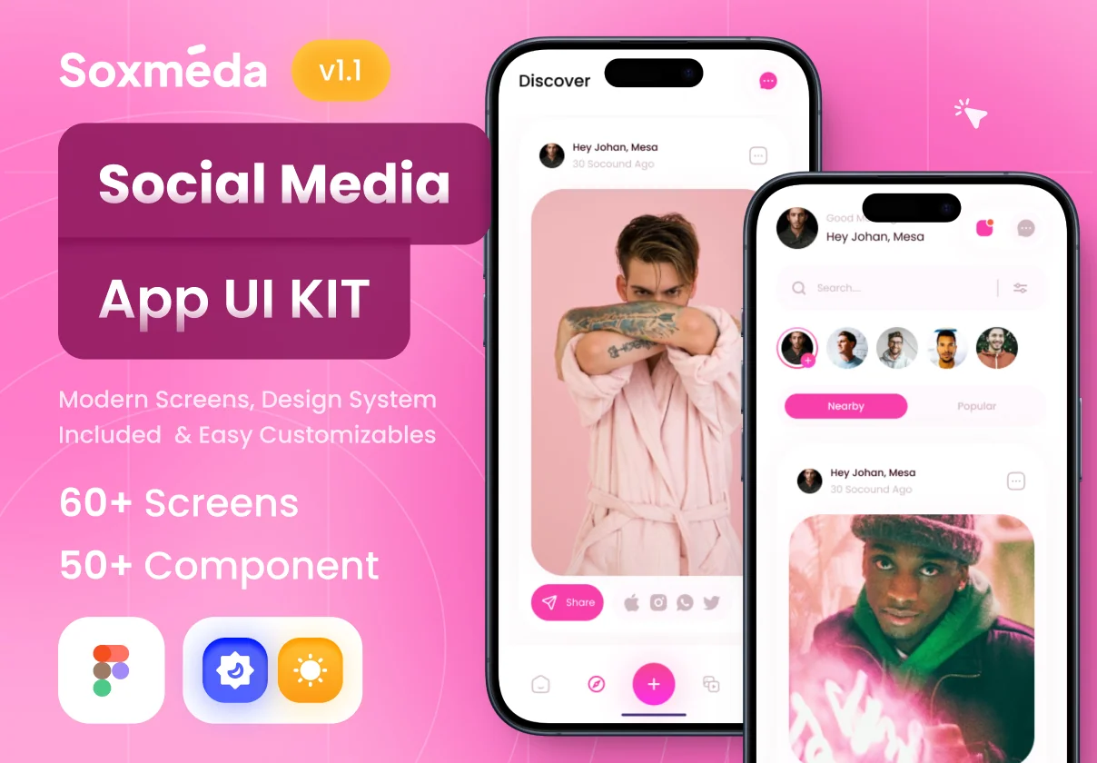 soxmedia - Soocial Media Apps UI Kits