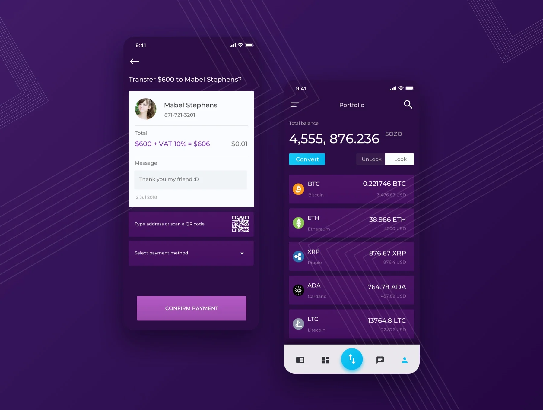 Sozo Wallet UI kit 6