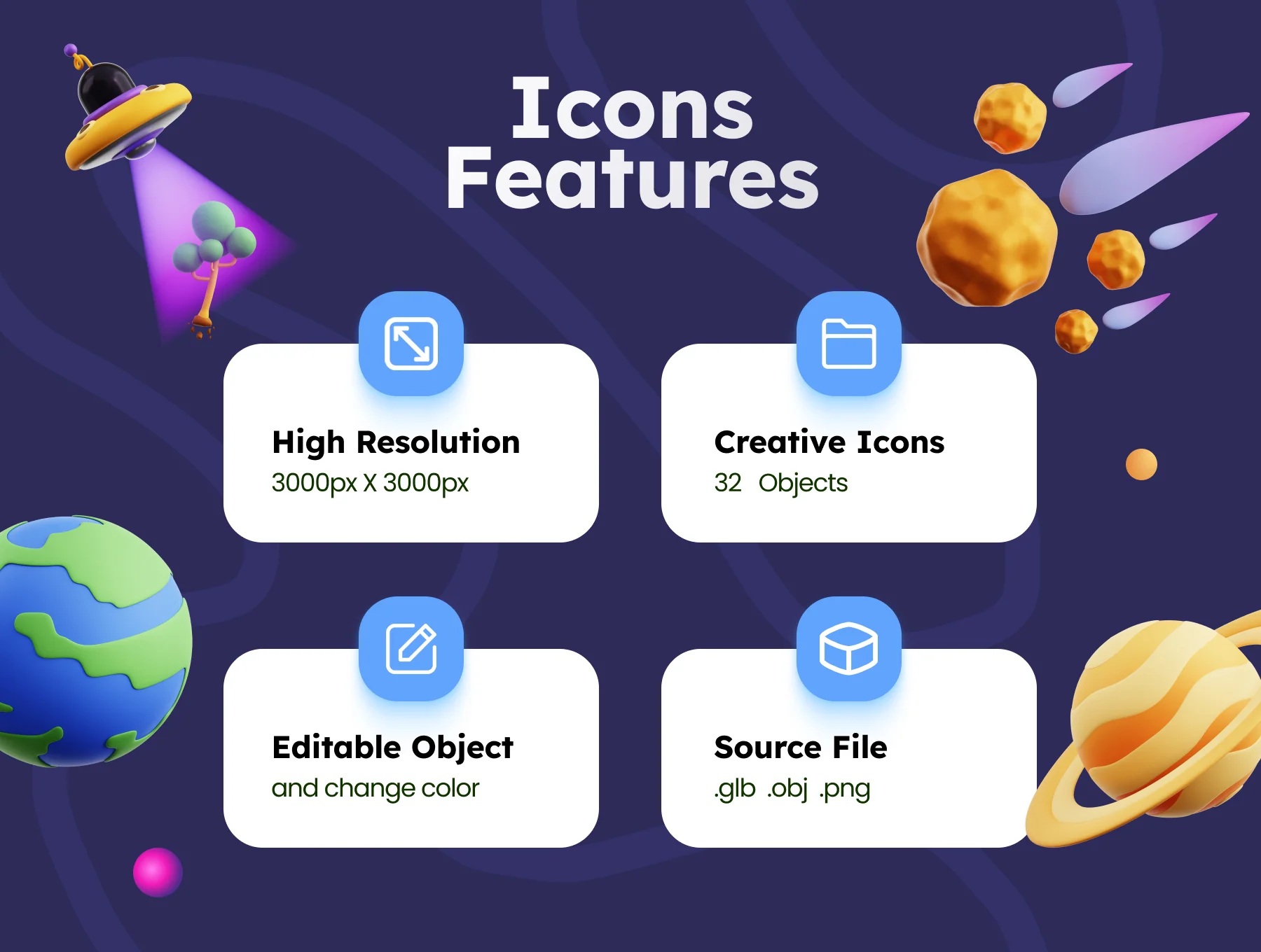 Space 3D Icon 2