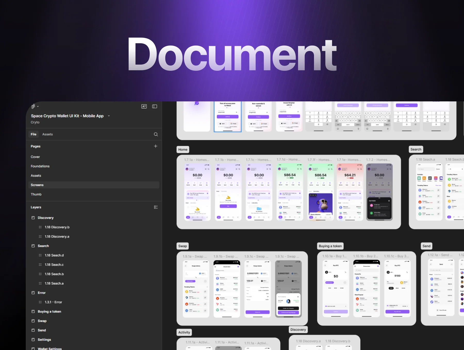 Space Crypto Wallet UI Kit - Mobile App 6