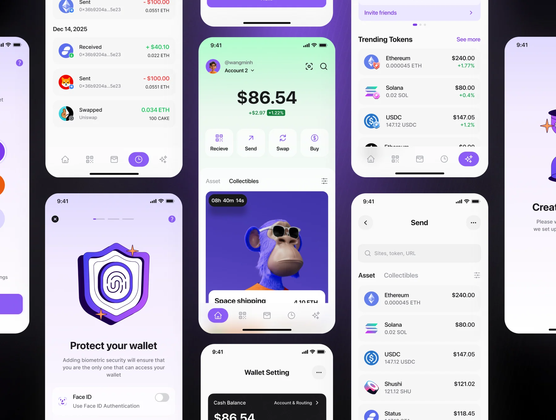 Space Crypto Wallet UI Kit - Mobile App 7