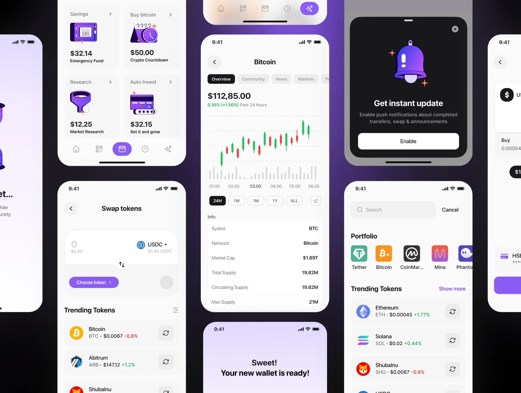 Space Crypto Wallet UI Kit - Mobile App 8