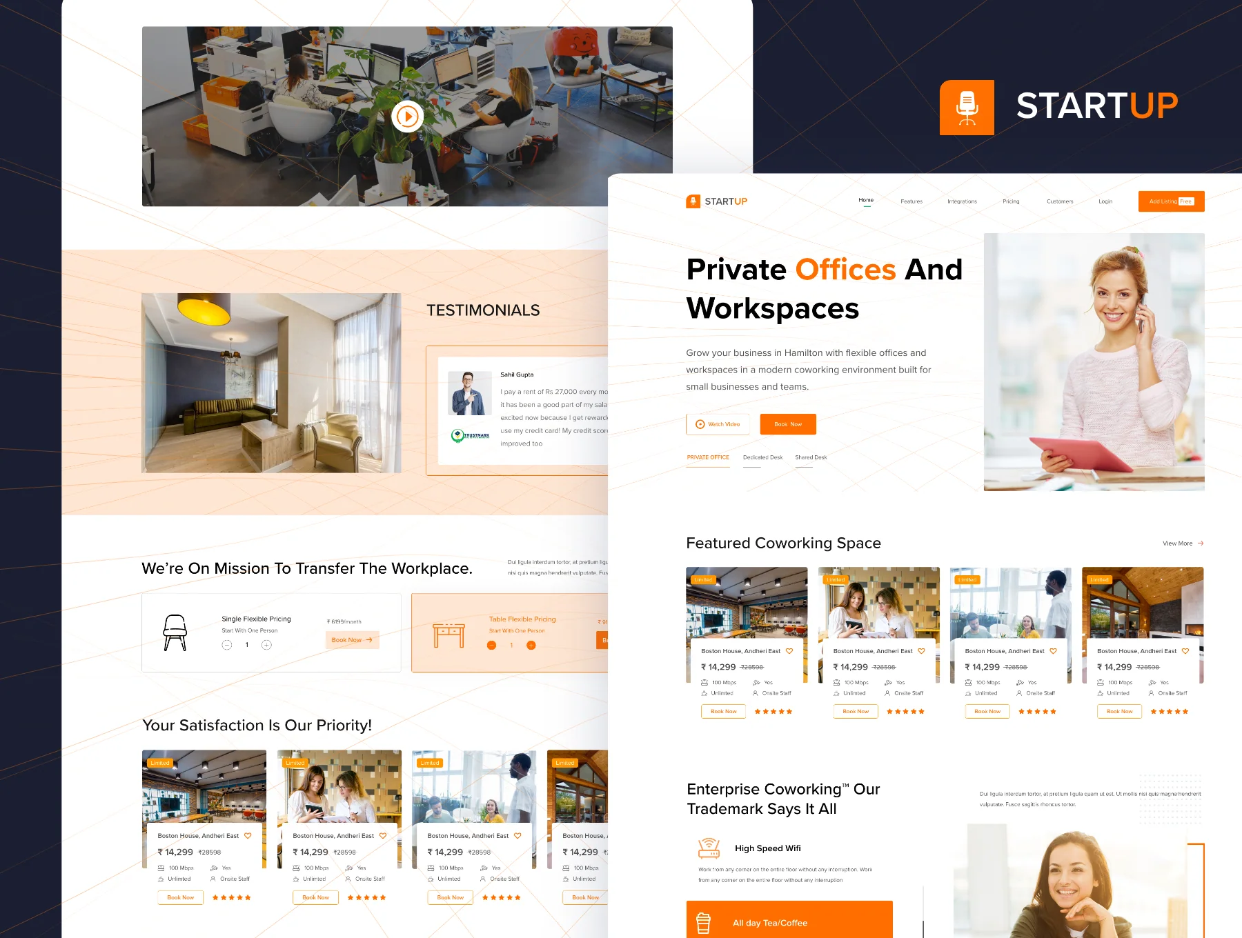 Space Work - Best Co-working space Finder UI Template 6
