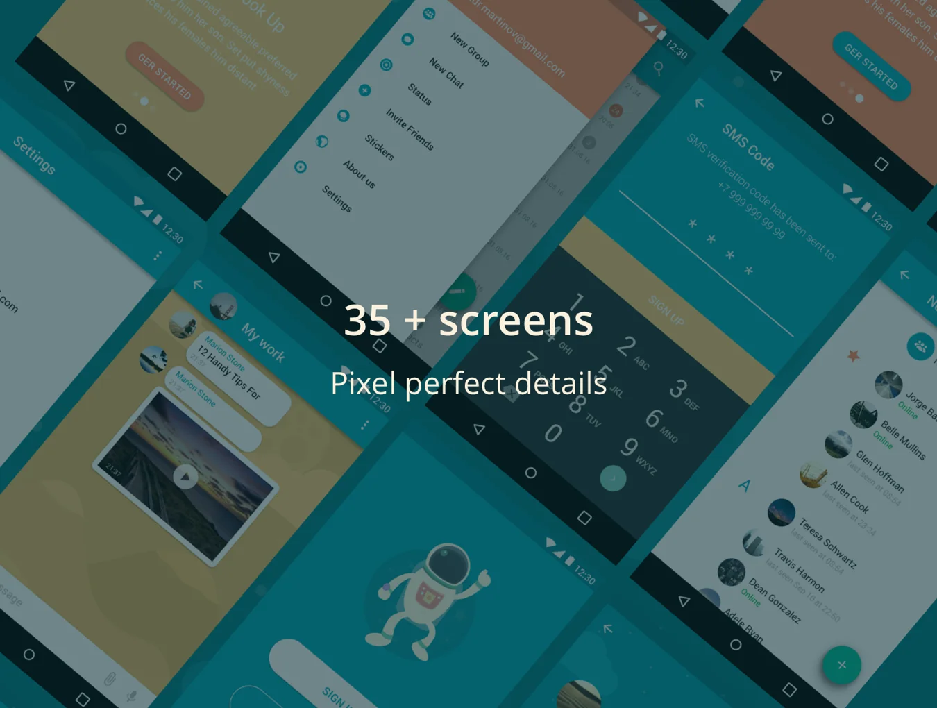SpaceMessenger Mobile UI Kit 2