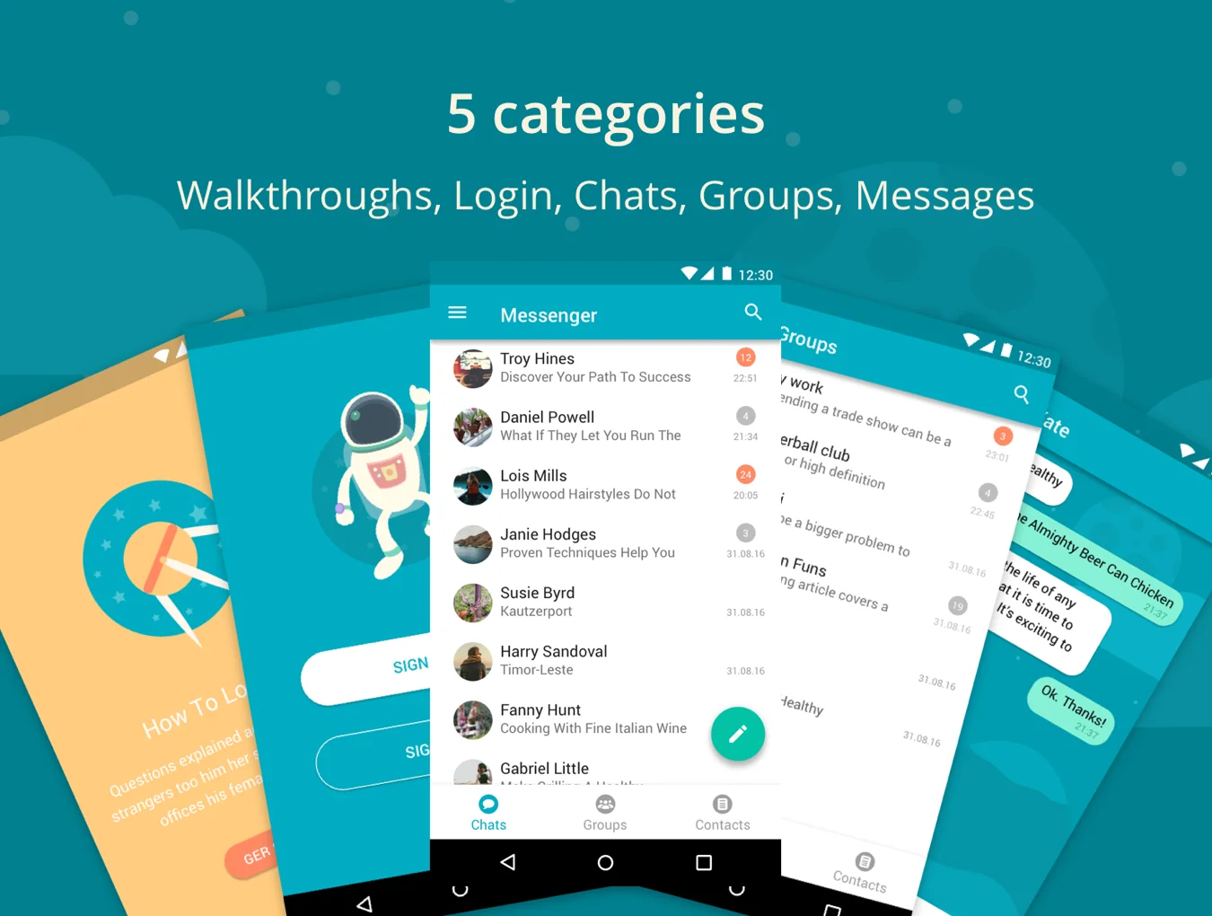 SpaceMessenger Mobile UI Kit 4