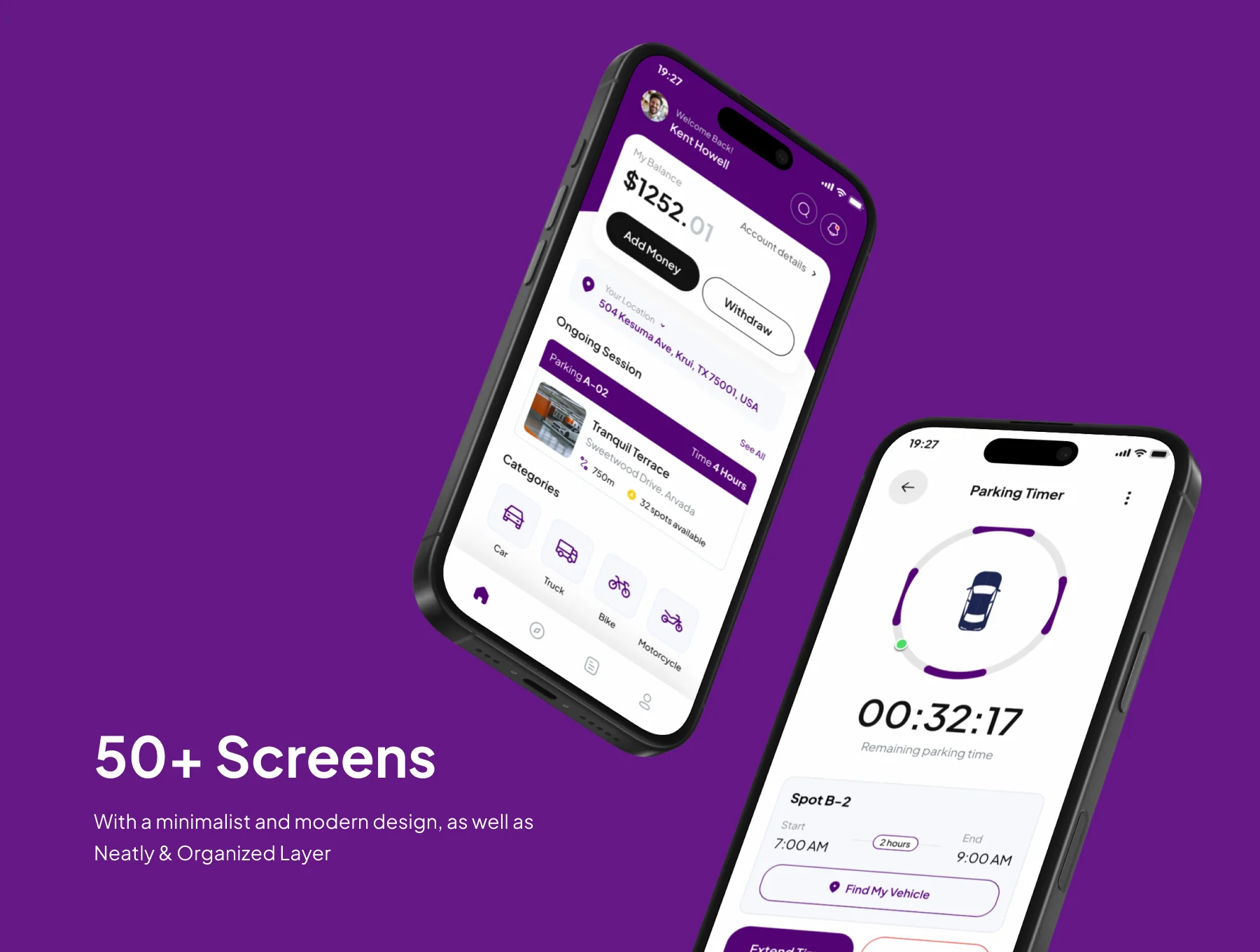 SpacePoint - Parking Space Booking App UI Kits 3