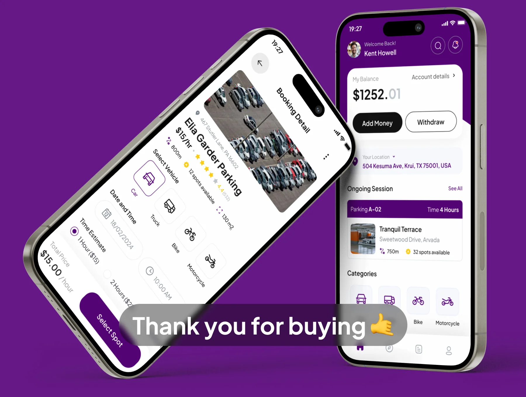 SpacePoint - Parking Space Booking App UI Kits 6