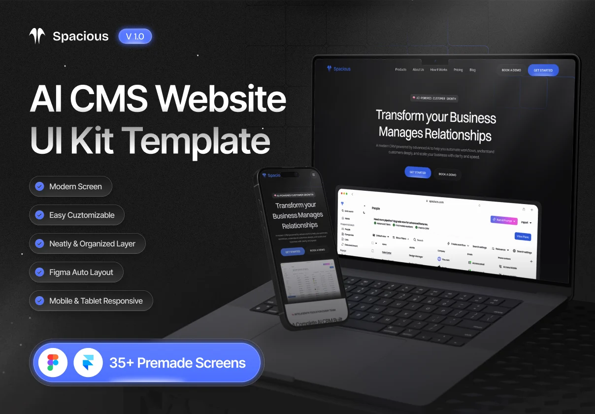 Spacious - AI CMS Website UI Kit